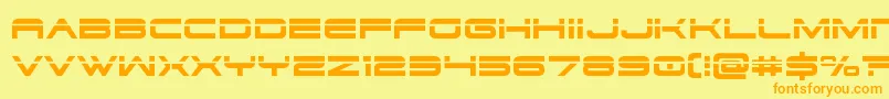 dodger3 1laser Font – Orange Fonts on Yellow Background