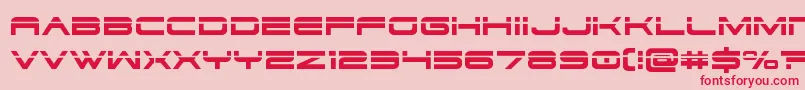 Fonte dodger3 1laser – fontes vermelhas em um fundo rosa