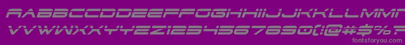 dodger3 1laserital Font – Gray Fonts on Purple Background