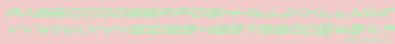 Police dodger3 1laserital – polices vertes sur fond rose