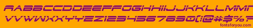 dodger3 1laserital Font – Purple Fonts on Orange Background