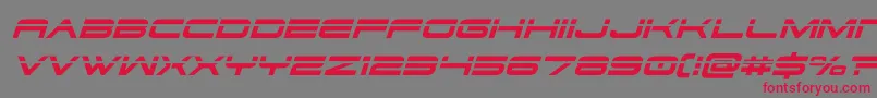 Шрифт dodger3 1laserital – красные шрифты на сером фоне