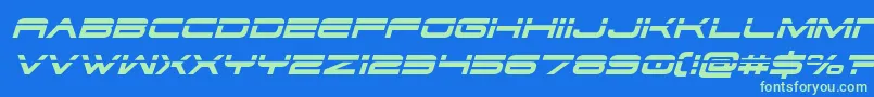 Fonte dodger3 1laserital – fontes verdes em um fundo azul