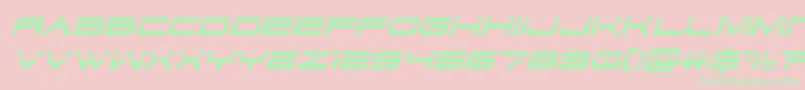 dodger3 1laserital Font – Green Fonts on Pink Background