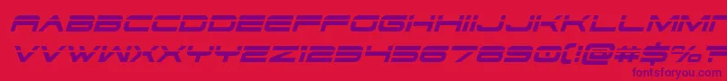 dodger3 1laserital Font – Purple Fonts on Red Background
