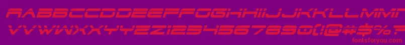 dodger3 1laserital Font – Red Fonts on Purple Background