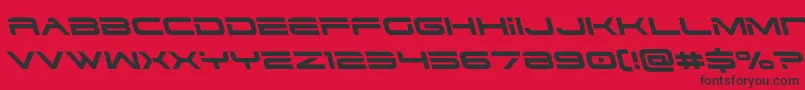 dodger3 1left-fontti – mustat fontit punaisella taustalla