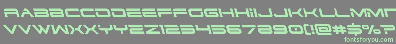 dodger3 1left Font – Green Fonts on Gray Background