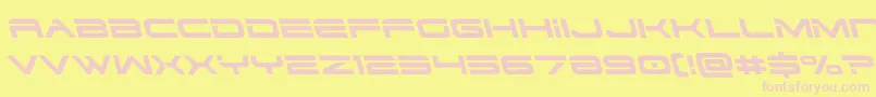 dodger3 1left Font – Pink Fonts on Yellow Background