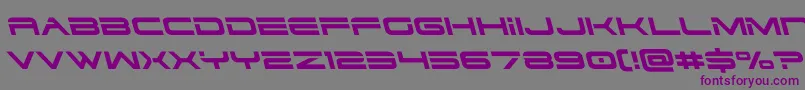 フォントdodger3 1left – 紫色のフォント、灰色の背景