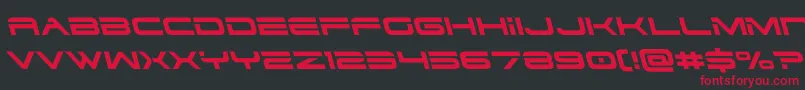 フォントdodger3 1left – 黒い背景に赤い文字