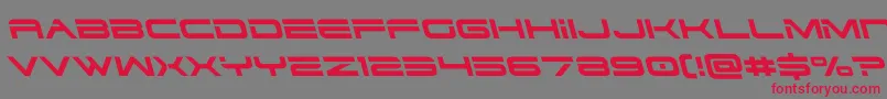 dodger3 1left Font – Red Fonts on Gray Background