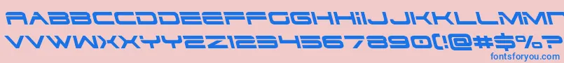 dodger3 1left Font – Blue Fonts on Pink Background