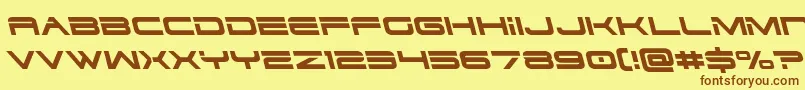 dodger3 1left Font – Brown Fonts on Yellow Background