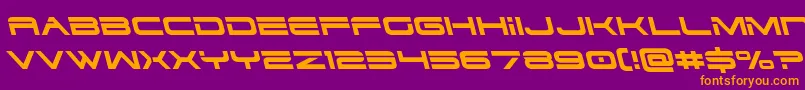 dodger3 1left Font – Orange Fonts on Purple Background