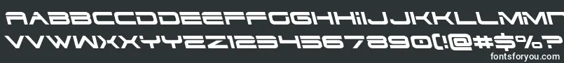dodger3 1left-fontti – valkoiset fontit mustalla taustalla