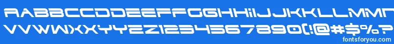 フォントdodger3 1left – 青い背景に白い文字