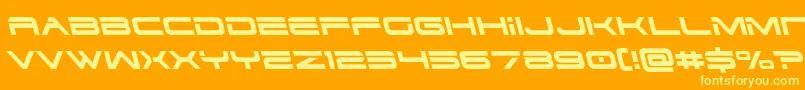 Police dodger3 1left – polices jaunes sur fond orange
