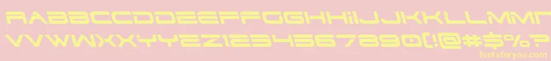 dodger3 1left Font – Yellow Fonts on Pink Background