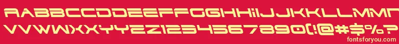 dodger3 1left Font – Yellow Fonts on Red Background