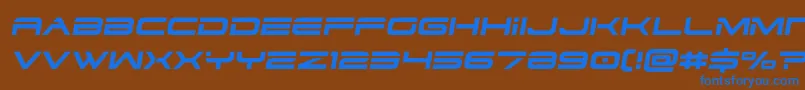 dodger3 1semital Font – Blue Fonts on Brown Background