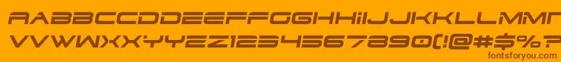 フォントdodger3 1semital – オレンジの背景に茶色のフォント