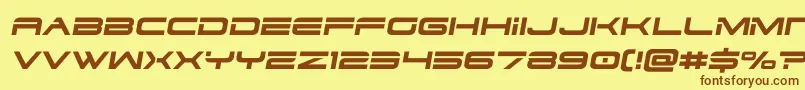 dodger3 1semital Font – Brown Fonts on Yellow Background