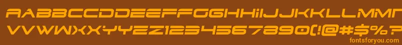 dodger3 1semital Font – Orange Fonts on Brown Background
