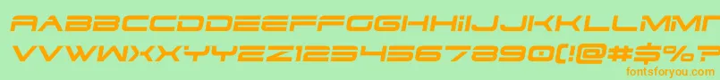 dodger3 1semital Font – Orange Fonts on Green Background