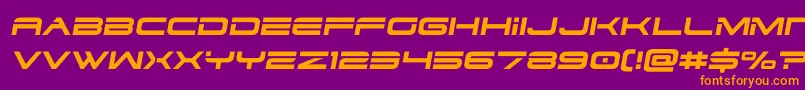 フォントdodger3 1semital – 紫色の背景にオレンジのフォント