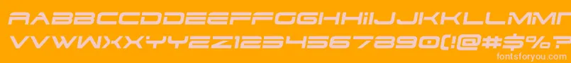 フォントdodger3 1semital – オレンジの背景にピンクのフォント