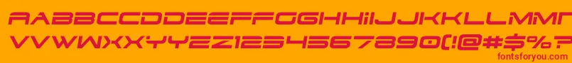 フォントdodger3 1semital – オレンジの背景に赤い文字
