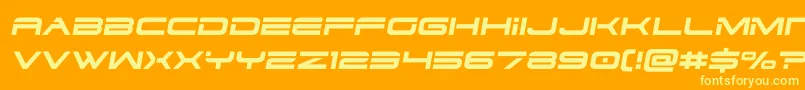 dodger3 1semital Font – Yellow Fonts on Orange Background