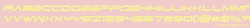 フォントdodger3 1semital – 黄色のフォント、ピンクの背景