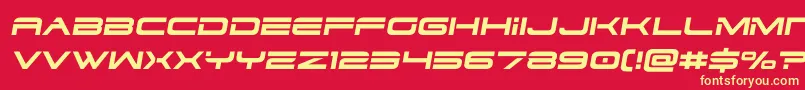 dodger3 1semital-fontti – keltaiset fontit punaisella taustalla