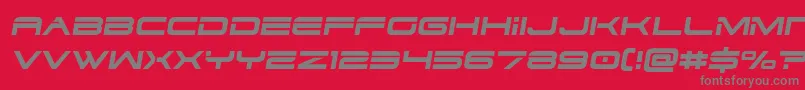 dodger3 1semital-Schriftart – Graue Schriften auf rotem Hintergrund