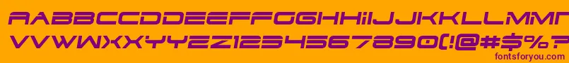 dodger3 1semital Font – Purple Fonts on Orange Background