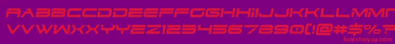 フォントdodger3 1semital – 紫の背景に赤い文字