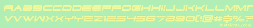 dodger3 1semital-fontti – keltaiset fontit vihreällä taustalla