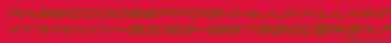 dodger3 1superital Font – Brown Fonts on Red Background
