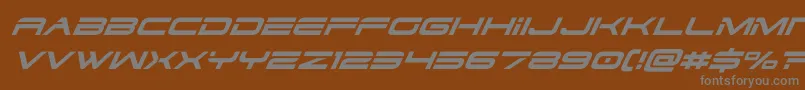 フォントdodger3 1superital – 茶色の背景に灰色の文字