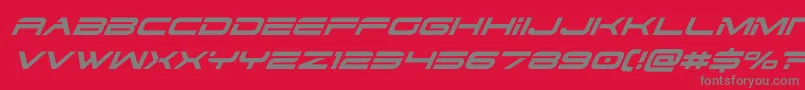 dodger3 1superital Font – Gray Fonts on Red Background