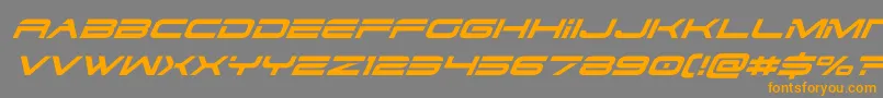 dodger3 1superital Font – Orange Fonts on Gray Background