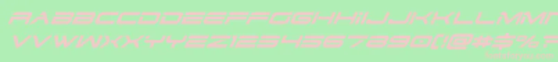 dodger3 1superital Font – Pink Fonts on Green Background