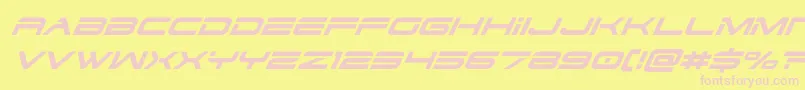 dodger3 1superital Font – Pink Fonts on Yellow Background