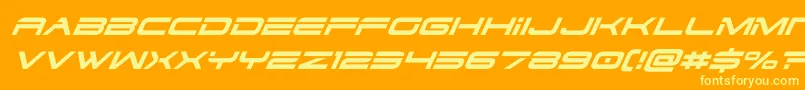 dodger3 1superital Font – Yellow Fonts on Orange Background