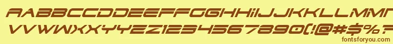 Czcionka dodger3 1superital – brązowe czcionki na żółtym tle