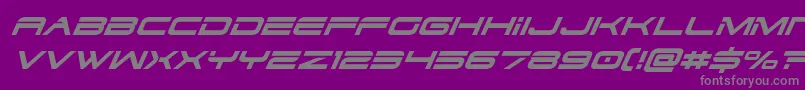 dodger3 1superital Font – Gray Fonts on Purple Background