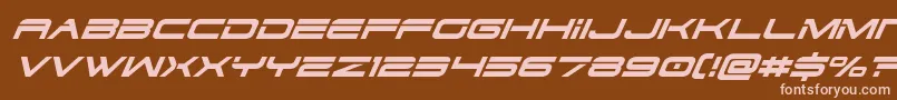 dodger3 1superital Font – Pink Fonts on Brown Background
