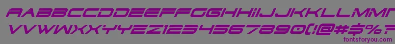 dodger3 1superital Font – Purple Fonts on Gray Background